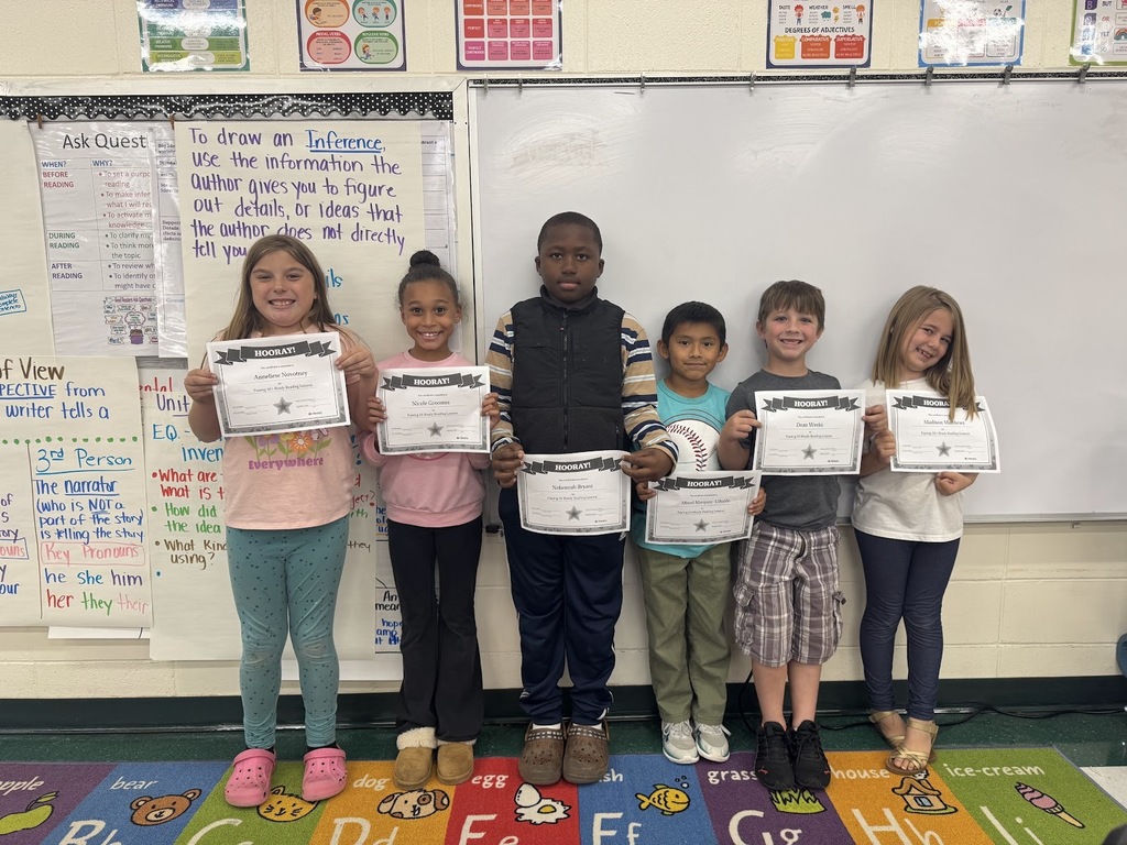 "📘✨ i-Ready Reading Achievers! ✨📘  A big congratulations to the students in Mrs. Whitaker’s ELA class for passing 50 lessons in i-Ready Reading! 🎉  Your hard work!  Anneliese Novotney, Nicole Groomes, Nehemiah Bryant, Misael Marquez-Ulbado, Dean Weeks and Madison Matthews "