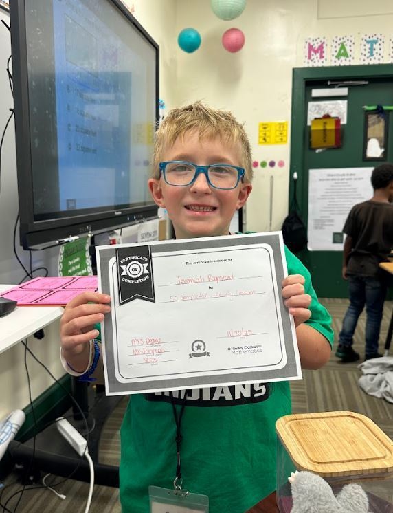 Mrs. Deane would like to give a shout out to Ben White for completing 25 i-ready lessons & Jeremiah Rognstad for completing 50 i-ready lessons. Great Job Guys!! 