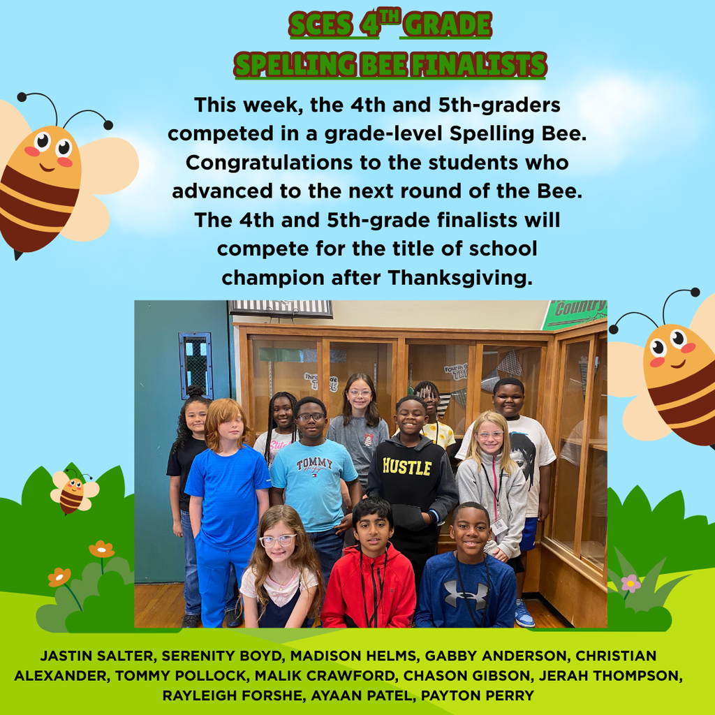 4th grade Spelling Bee finalists!