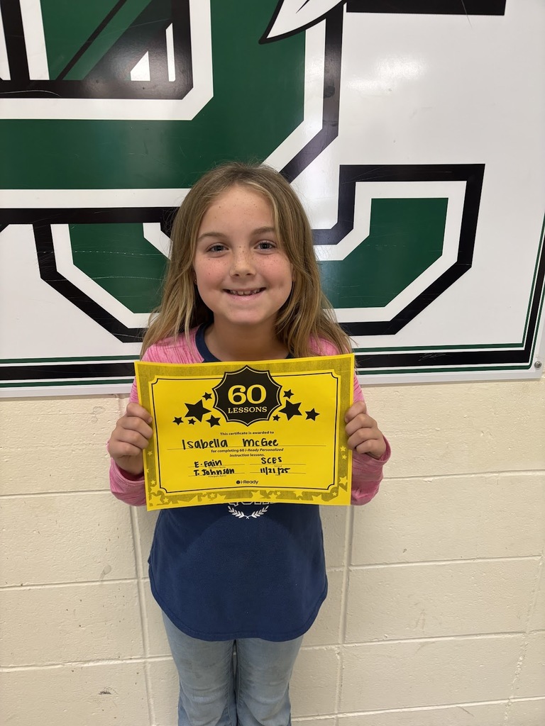 """📘✨ i-Ready Reading Achiever! ✨📘  A big congratulations to Isabella McGee in Miss Emilee’s ELA class for passing 60 lessons in i-Ready Reading! 🎉"