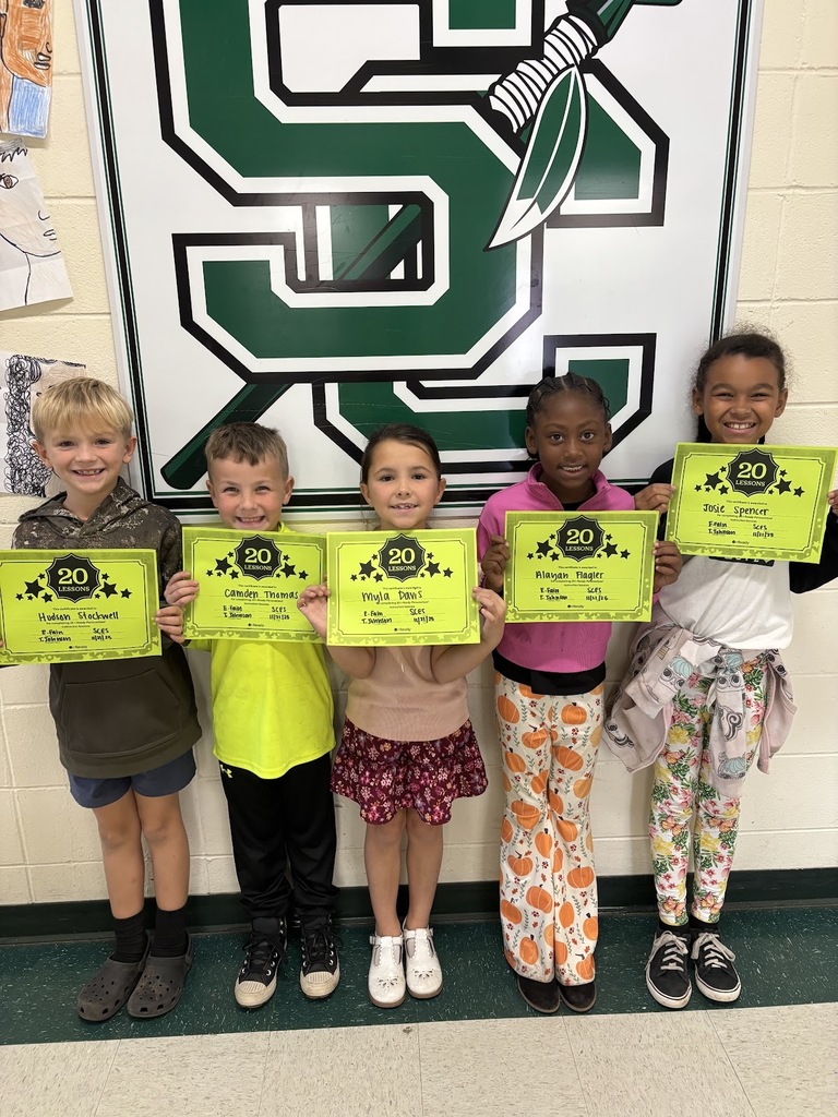 """๐โจ i-Ready Reading Achiever! โจ๐ A big congratulations to Hudson, Camden, Myla, Alayah, and Josie in Miss Emileeโs ELA class for passing 20 lessons in i-Ready Reading! ๐"