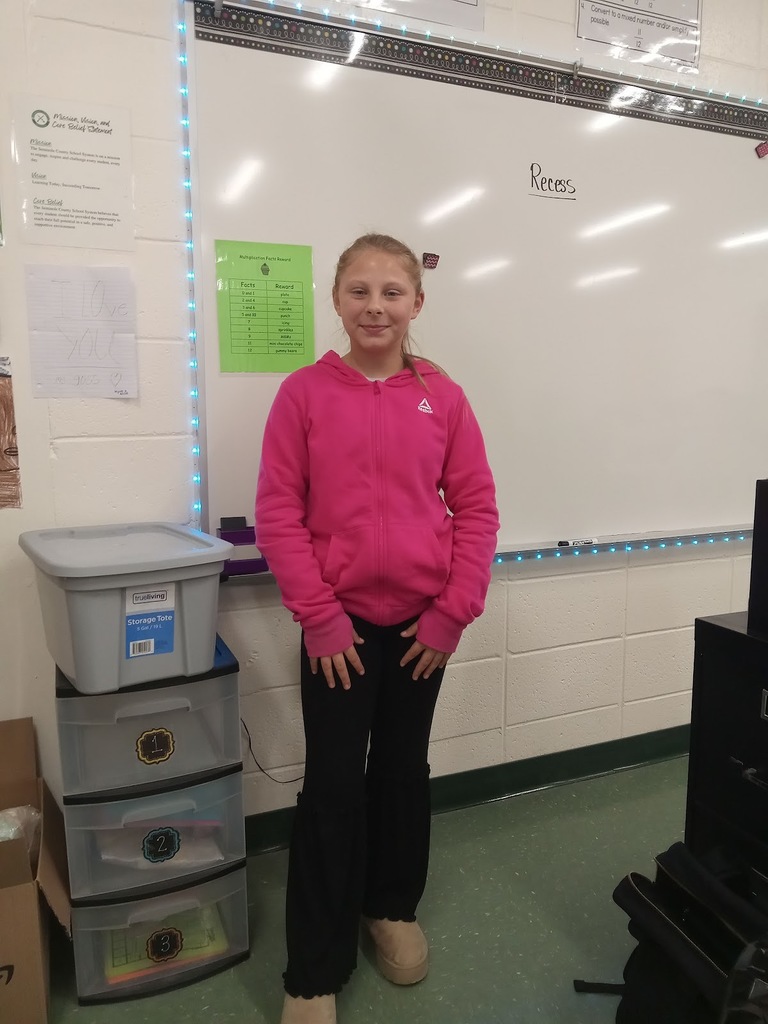 Mrs. Gross would like to congratulate Dixie Scott for passing 30 iReady Math lessons. Keep it up!