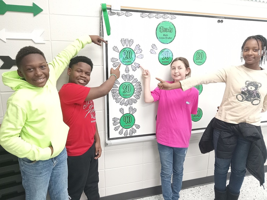 Congratulations to Ja'Khyi, Rhyan, Janiyah, and Maddison for completing 20 iReady Math lessons! Keep it up!