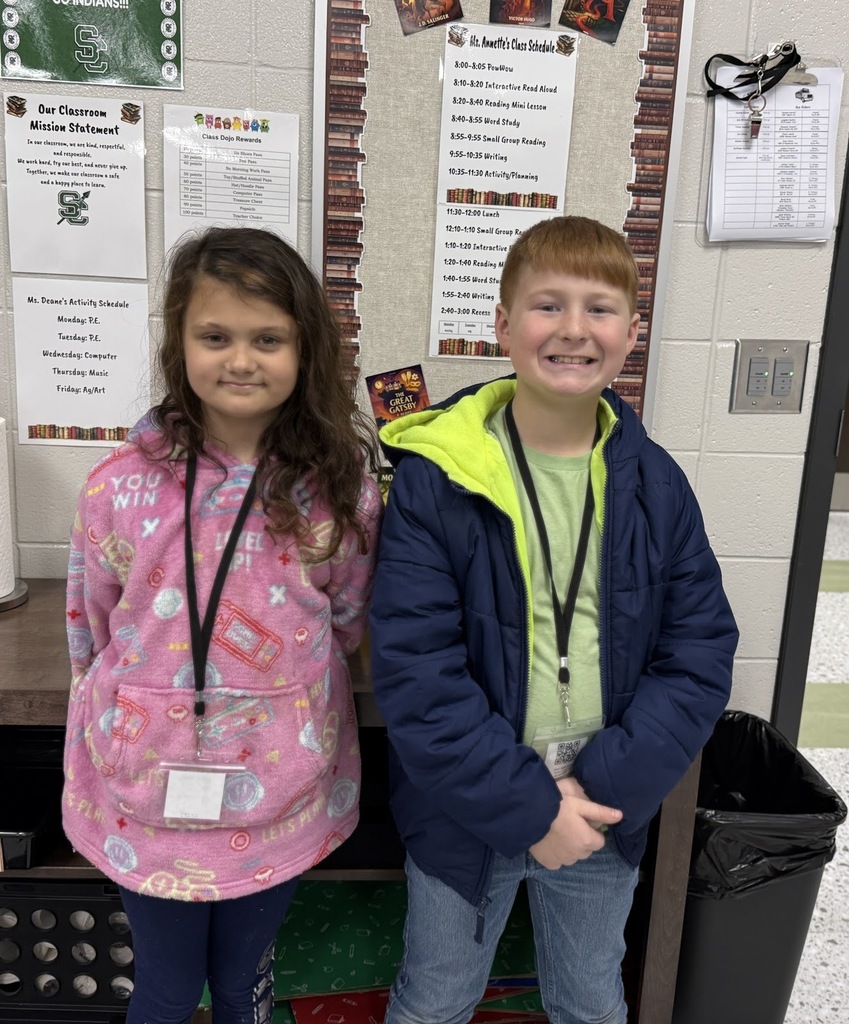 Ms. Annette would like to give a shout-out to Aria Blais and Jase Smith for earning a perfect score of 100 on their Unit 6, Week 1 Benchmark. Keep up the great work!
