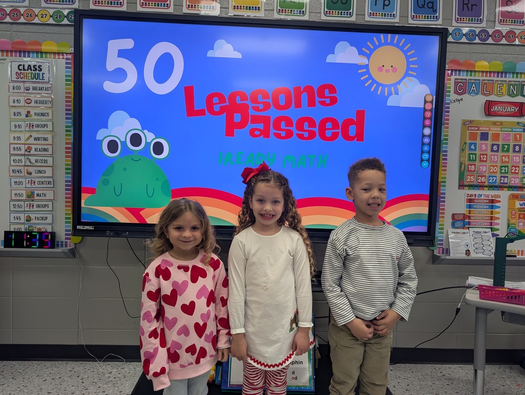Ms. Armoray and Mrs. Michelle would like to give a shout out to these students for passing 50 Iready lessons in reading or math! We are so proud of you!