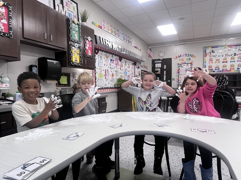 We would like to give Ms. Tiffany’s math classes a shout out for making a 94% average or higher on their mid-unit math assessment. They celebrated by “playing in the snow” to review comparing numbers! 