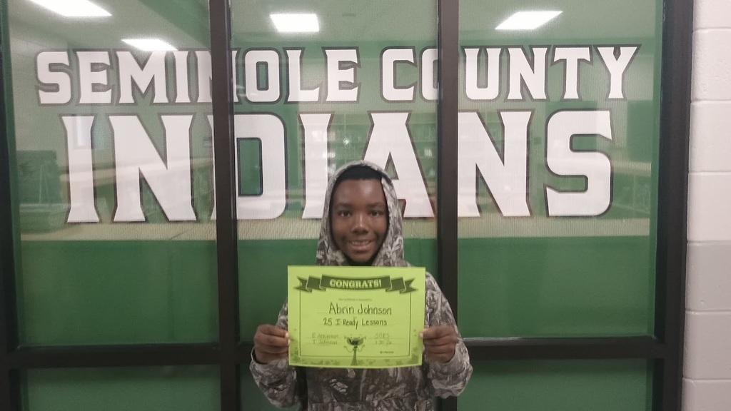 Miss Jessie, subbing for Mrs. Atkinson's 4th grade ELA class would like to give a shout out to Abrin Johnson for completing 25 i-Ready Lessons!