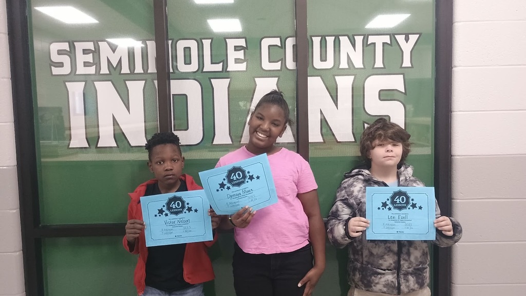 Miss Jessie, subbing for Mrs. Atkinson's 4th grade ELA class, would like to give a shout out to Victor Nelson, Damaya Moore, and Levi Ezell for completing 40 i-Ready Lessons!