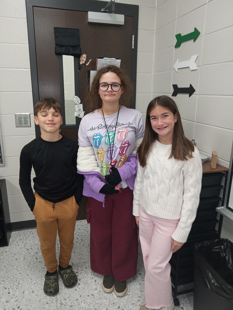 Congratulations to Ameilia, Raige, and Brynlee in Mrs. Gross's homeroom for a PERFECT score on their Unit 3 Math test! Way to go!