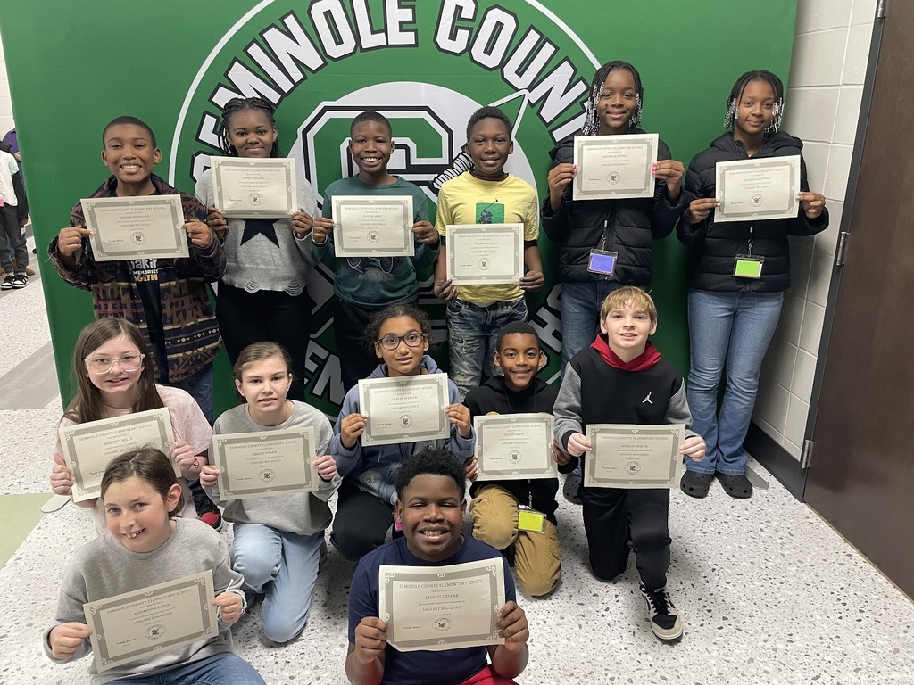 "Mrs. Croom would like to give a big Shout Out to Maddison Davis, Jakhyi Greene, Serenity Miles, Abby O'Hearn, Jocelyn Spencer, Colton Perry, Holden Messer, Jordyn Reynolds, Avery Holmes, Jayden Akins, Rhyan McCall, Jariyah McIntyre, Janiyah McIntyre, and not pictured: Reid Harrison, Isaac Robinson, and Hogan Sheffield for meeting their January WIG! 🌟 Thank you all for demonstrating excellent behavior and perfect attendance in January—your hard work and responsibility truly show. Way to set the standard! 👏🎉"