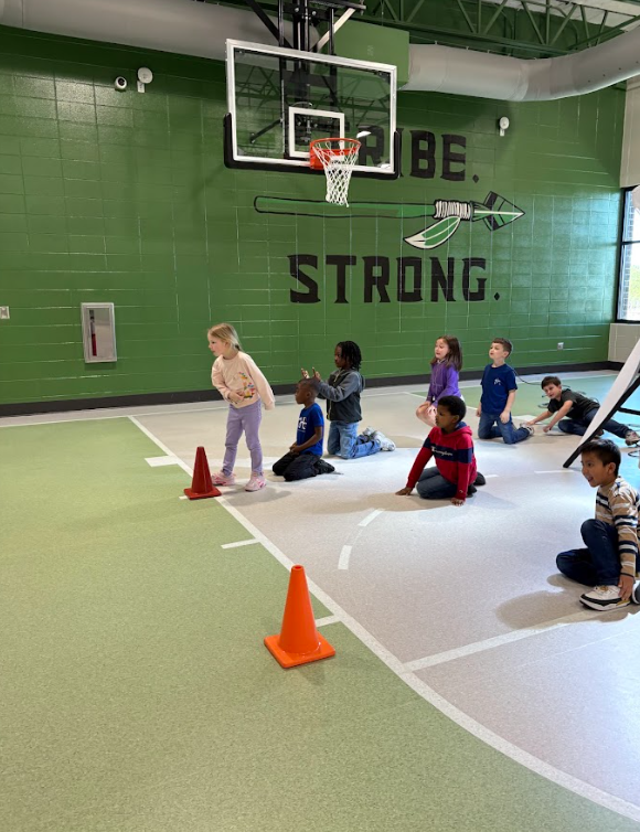 Ms. Keyla's class got to move their bodies while reviewing for their math test! Students stayed active, engaged, and practiced important skills at the same time! So proud of their great effort!