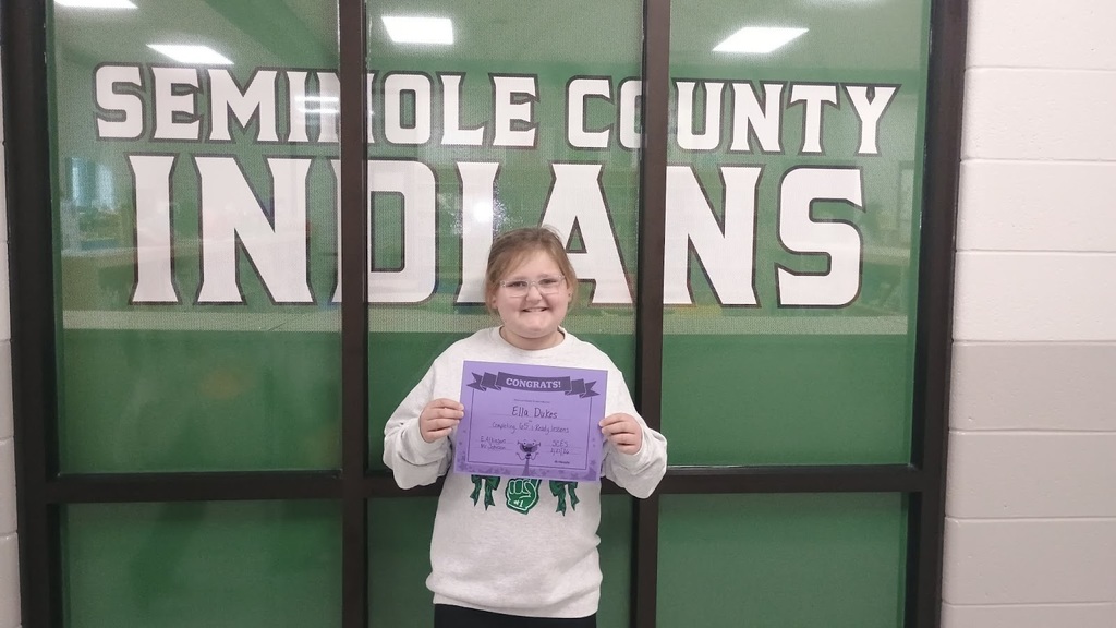 Miss Jessie, subbing for Mrs. Atkinson's 4th Grade ELA class, would like to give a shout out to Ella Dukes for completing 65 i-Ready lessons!
