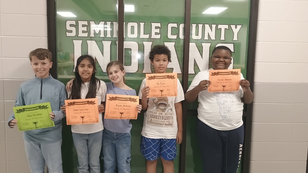 Miss Jessie, subbing for Mrs. Atkinson's 4th Grade ELA class, would like to give a shout out to Noah Strickland, Kendall Duarte-Ubaldo, Brynlee McMickle, Kai Rosas, and Christian Alexander for completing 30 i-Ready lessons!