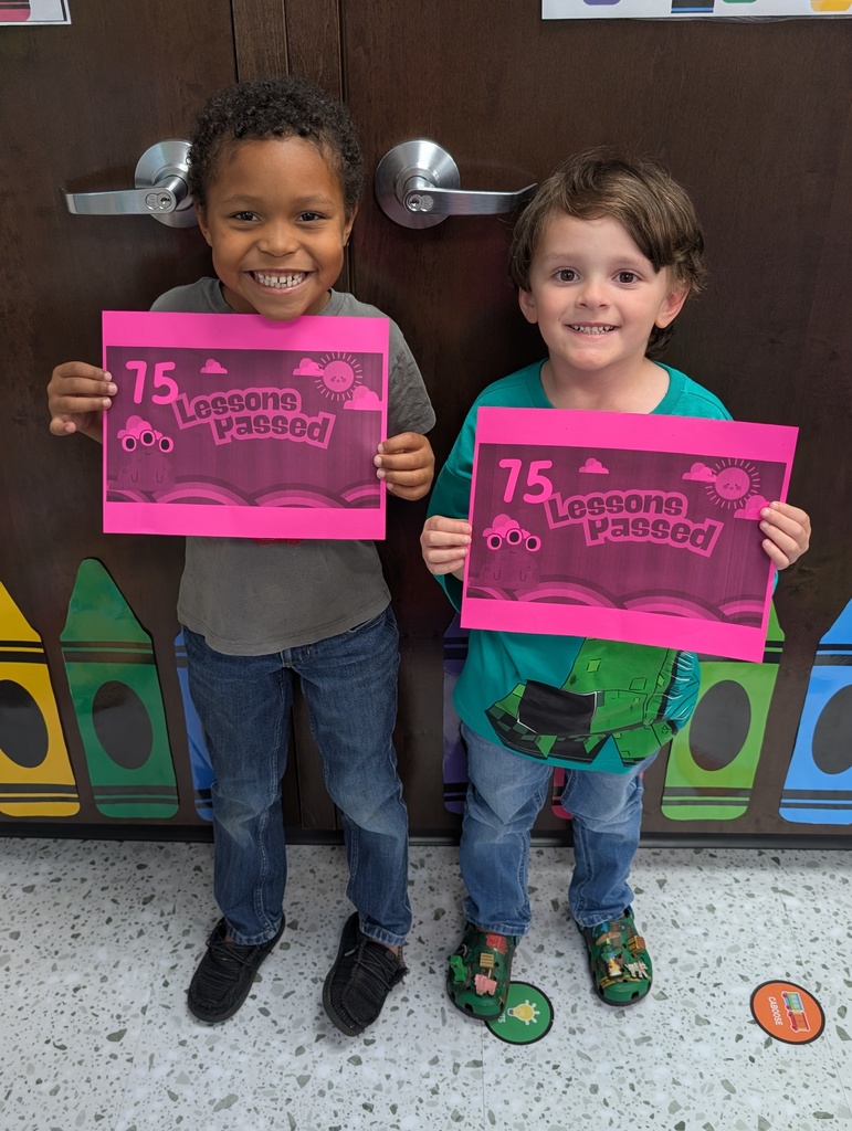 Ashtyn and Hudson in Mrs. Armoray's class have completed 75 iReady math lessons. 