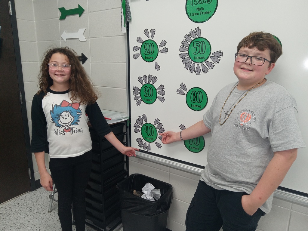 Charlotte Bradley and Wyatt Kelley have completed 40 iReady lessons in math!