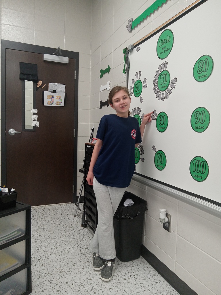 Abby O'Hearn has completed 60 iReady lessons in math!