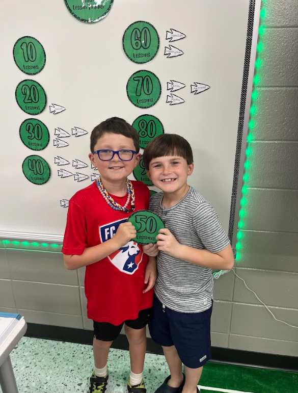 Miss Hannah would like to give a shoutout to Anna Claire Hill, Misael Marquez-Ubaldo, Dean Weeks, Ja’Riyah Akins, Beckett Corvers, and Cannon Lehman for completing 50 i-Ready lessons!