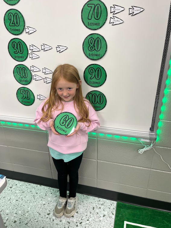 Miss Hannah would like to give a shout out to Madison Matthews, Anneliese Novotney, and Madelynn Conoly for completing 60 i-Ready lessons!