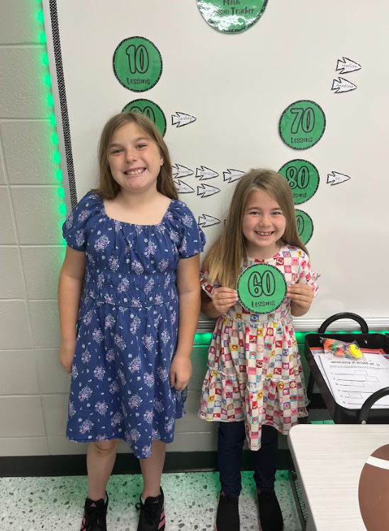 Miss Hannah would like to give a shout out to Madison Matthews, Anneliese Novotney, and Madelynn Conoly for completing 60 i-Ready lessons!