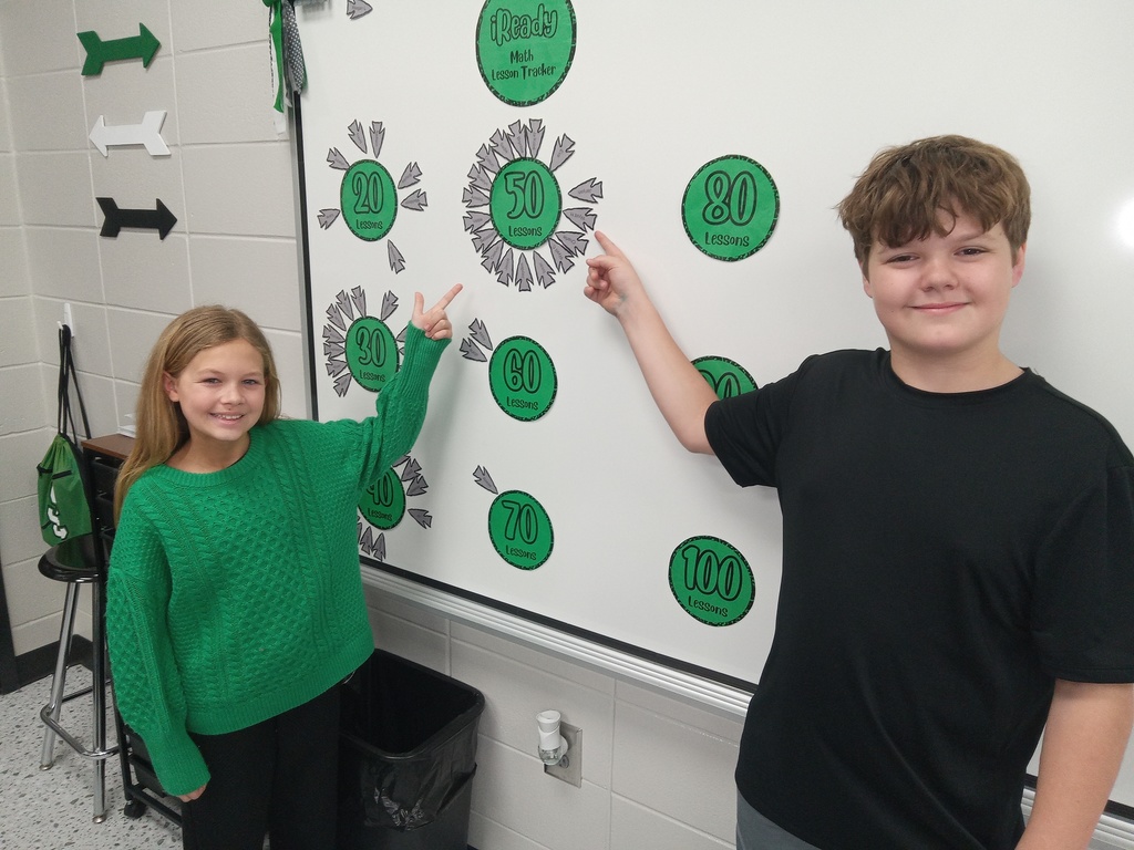 Eva and Wyatt have passed 50 iReady math lessons!