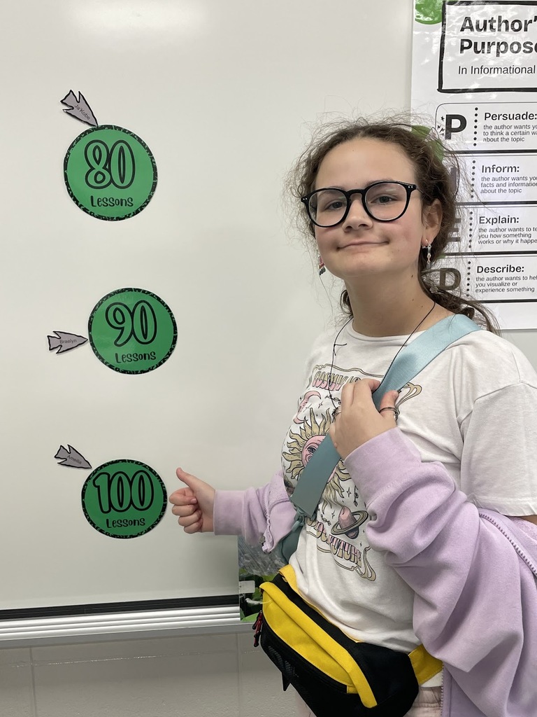 "Mrs. Croom is SUPER excited to give a “Shout Out” to Amelia Braswell! Amelia has completed over 100 iReady lessons in Reading and has capped out on iReady for the year. Not only did Amelia complete over 100 lessons, but she also maintained an amazing 99% average while doing so. Amelia is a skillful reader who consistently applies effective strategies to comprehend above-grade-level literary and informational texts. She is currently reading at above an 8th-grade level and is ready to tackle even more complex texts. Way to go, Amelia! I am SUPER proud of you! 🎉📚"