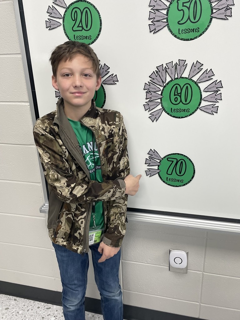 "Mrs. Croom is proud to announce that Reese Norton has completed 70 lessons in iReady Reading! Reese is working hard and maintaining an impressive 95% average on his lessons. Way to go, Reese! Keep up the great work! 📚⭐"