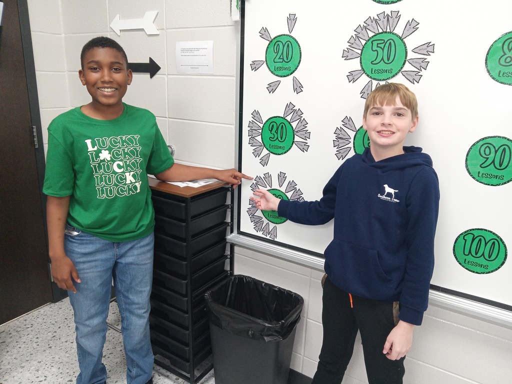 Jordynn Reynolds and Holden Messer have completed 40 iReady math lessons in Mrs. Gross' Class!