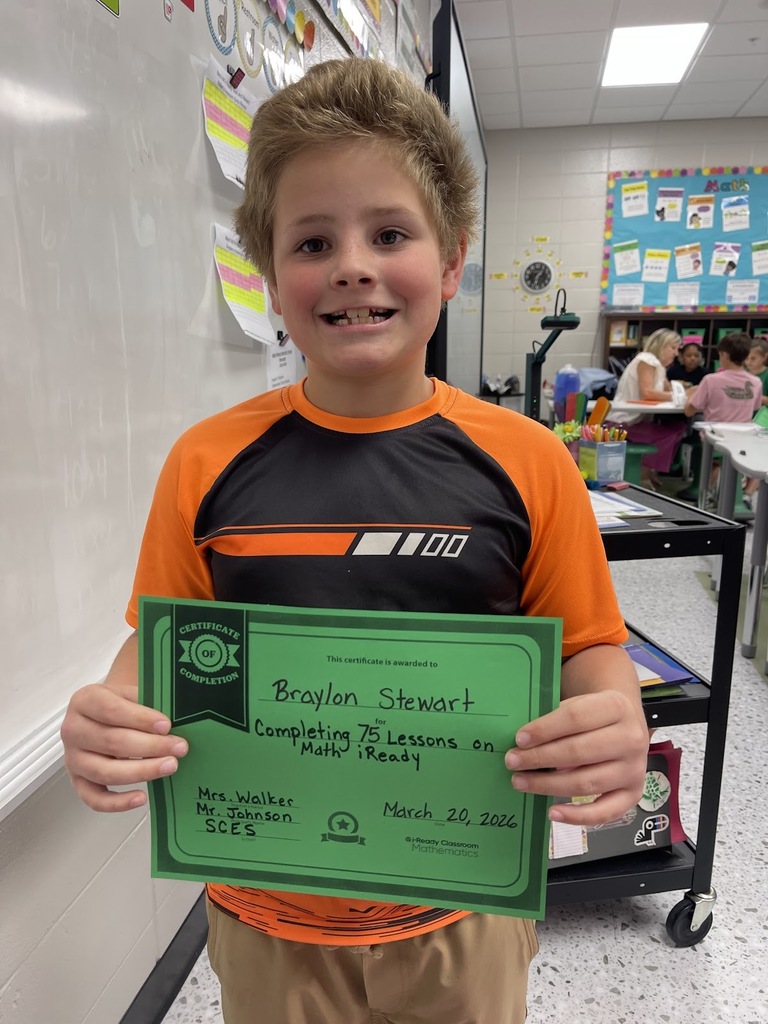 Congratulations to Braylon for completing 75 iReady math lessons!
