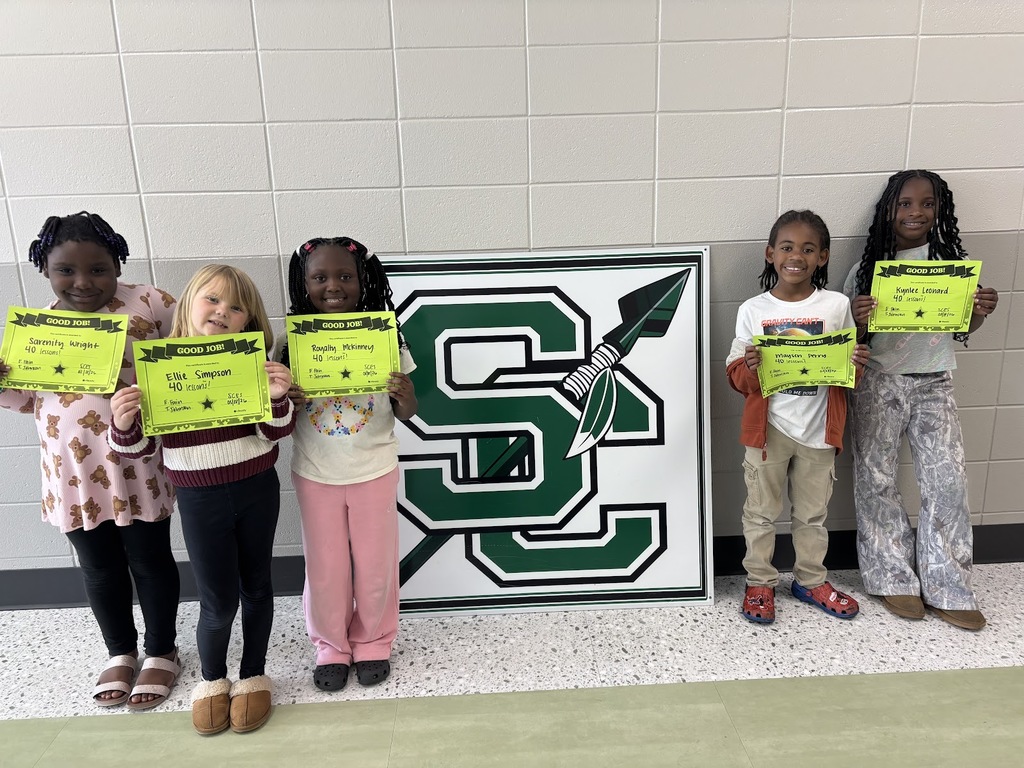 """🎉 Huge congratulations to Miss Emilee’s ELA students! 🎉 These hard-working students have passed 40 i-Ready lessons! 📚👏 Shoutout to: Sarenity Wright, Ellie Simpson, Royalty McKinney, Maysen Perry, and Kynlee Leonard  Keep up the great work—we are so proud of you all!"