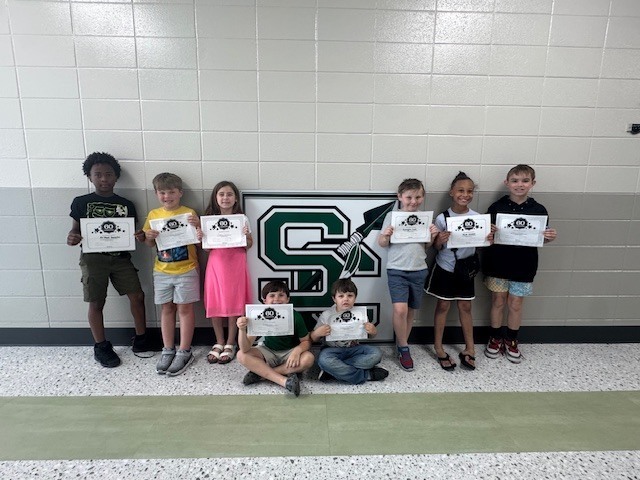 "🎉📚 Congratulations to the students in Mrs. Whitaker’s ELA classes! 📚🎉 **Ah'Maad Gonzalez,  **Jud Hendley, ** Layla Roney **Beckett Corvers **Connor Smith **Remington Scott ** Nicole Groomes **Not Pictured: Eli Gowan and Isaac Kuhn  These hardworking students have passed 60 i-Ready Reading lessons—what an incredible accomplishment! Your dedication, focus, and effort are truly paying off.  Keep up the amazing work—we are so proud of you! 🌟"