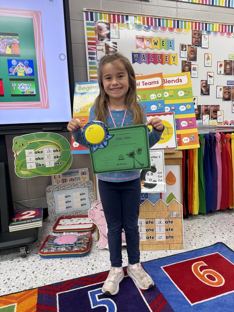 Miss Jodi Harper and Miss Jalee’ Conley would like to give a BIG “SHOUT OUT” to Wiley Miller for passing 100 iReady Reading lessons. We are so proud of you! 