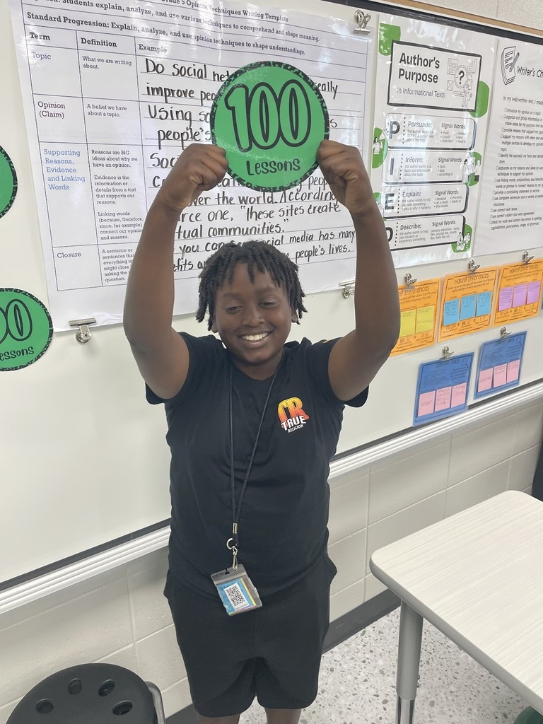 "Mrs. Croom would like to give a big Shout Out to Braelyn Glynn for earning 100 points in iReady Reading! 📚✨  Wow—what an incredible accomplishment, Braelyn! Keep up the hard work—we are so proud of you! 🎉👏"