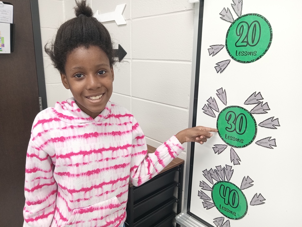 Jasmine has completed 30 iReady lessons in math!