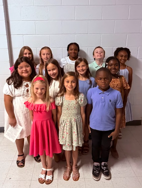 New National Elementary Honor Society inductees.