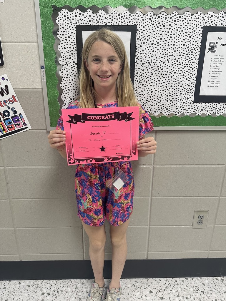 Mrs.Atkinson would like to give a SHOUT OUT to Jerah Thompson for completing 110 iReady lessons. Great job!