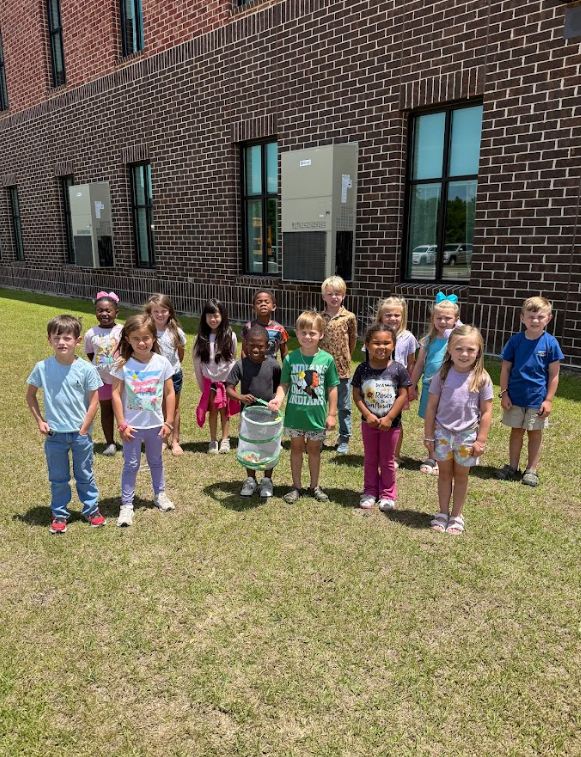 Mrs. Jodi Harper's class ready to release butterflies.