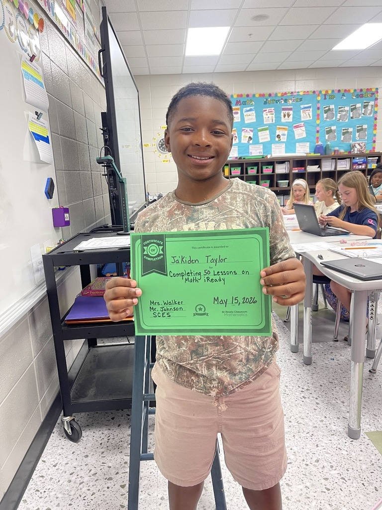  Mrs. Walker would like to give a shoutout to Ja'Kiden for completing 50 iReady math lessons! Great job!