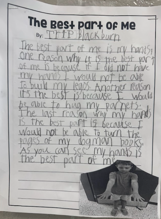 Trip Blackburn's Best Part of Me paper!