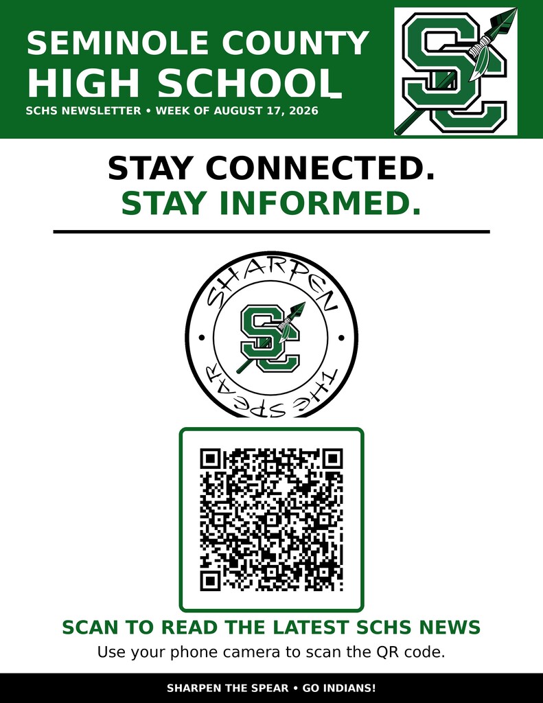 SCHS News for Students and Families for the Week of 8-17-26