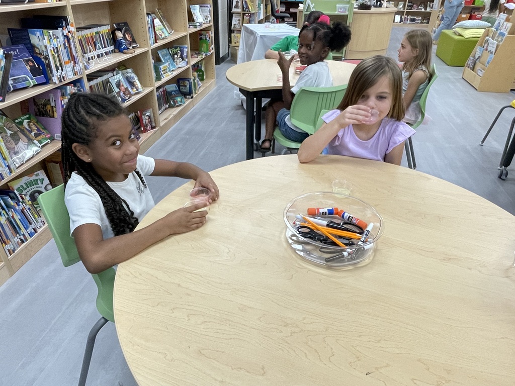 Ms. Hannah and Ms. Brooke’s 2nd graders came into the media center to do a lemonade tasting. They created a collaborative bar graph to graph their data. Classic lemonade won in all the classes. 