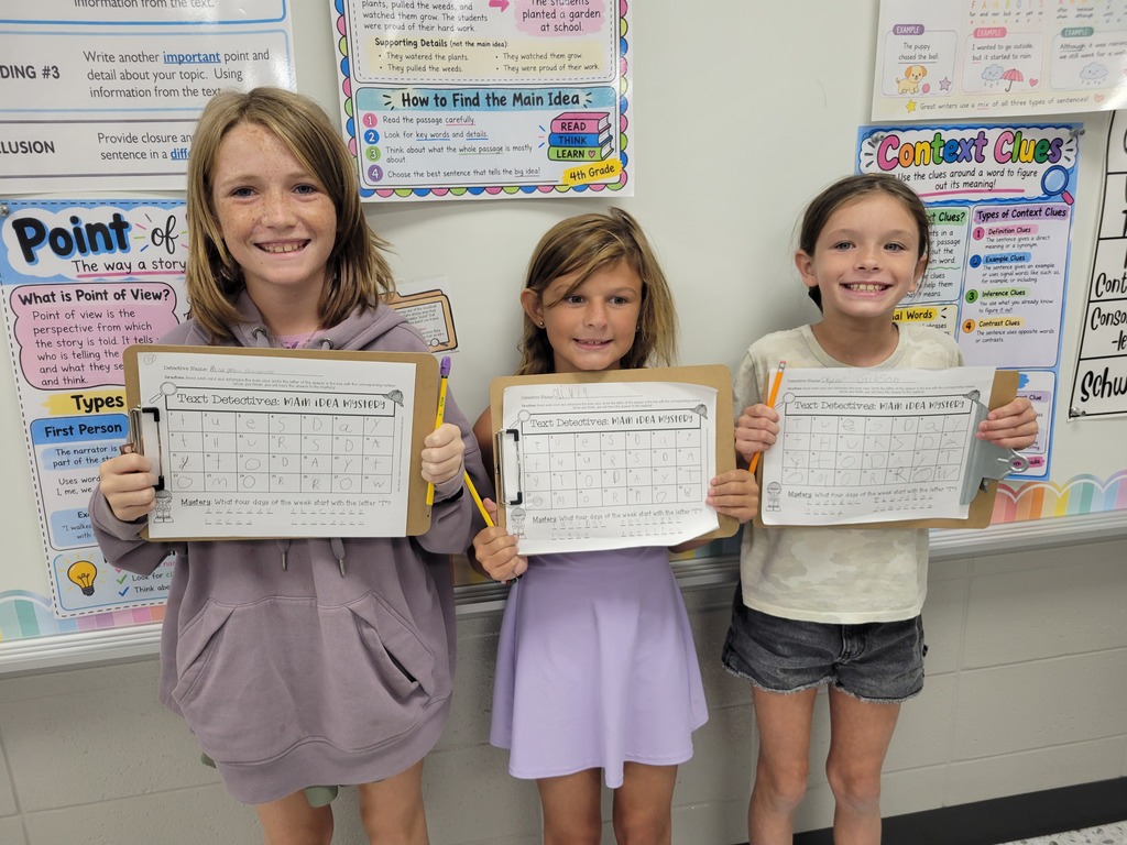 Ms. Hodges' ELA Classes were Text Detectives this week! The classes participated in a review activity to determine  the main idea of passages that lead to mystery clues. They all displayed great teamwork!