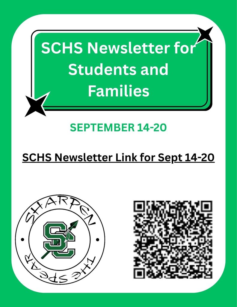 SCHS Newsletter for Students and Families for September 14-20