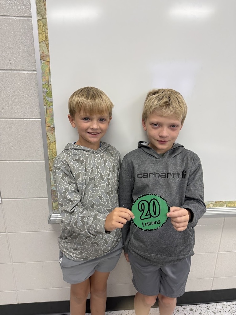 Ms. Annette would like to give a shout to to Hudson and Peyton for passing 20 IReady lessons. Way to go!