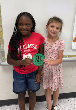 Ms. Annette would like to give a shout to to Royalty and AnnaGrace for passing 20 IReady lessons. Way to go!