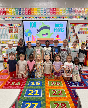 Miss Jodi Harper and Miss Saylor Odom would like to give a “SHOUT-OUT” for all of their students for having 100 Dojo points. Way to go boys and girls! 