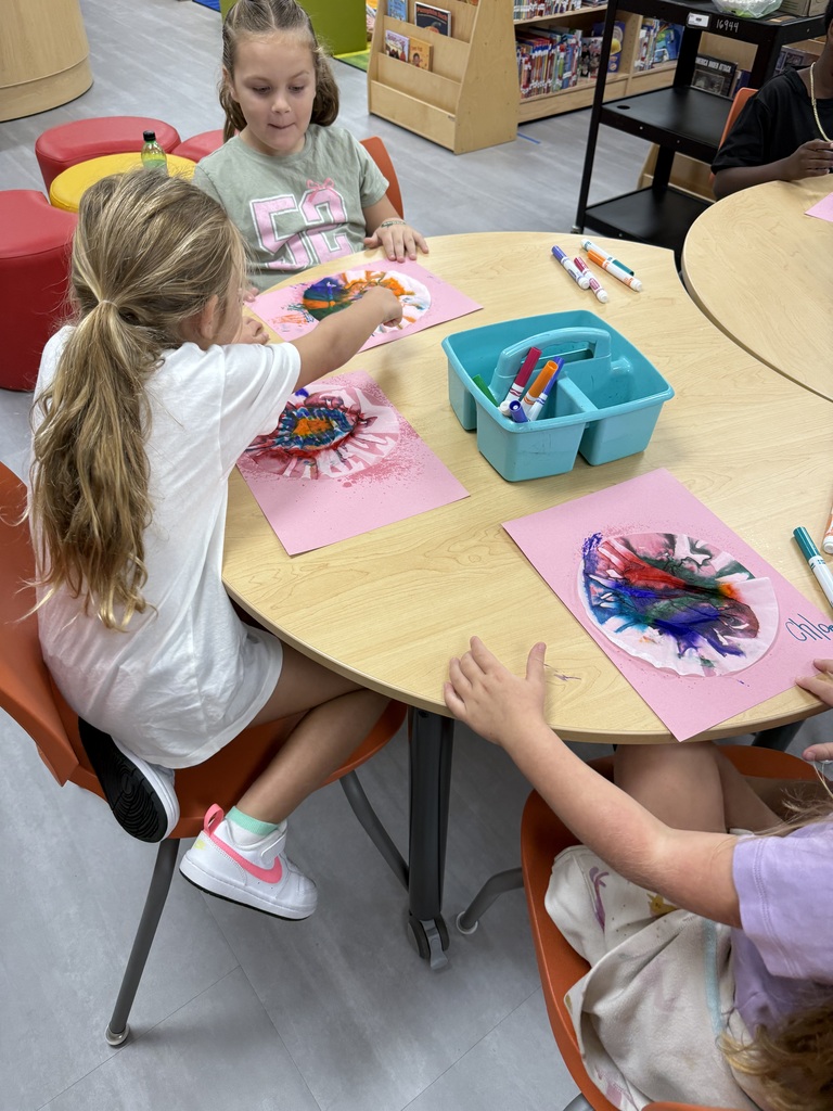 Miss Jodi Harper and Miss Saylor Odom’s class went to the Media Center for a Dot Day activity. Thanks Miss Layne and Miss Lauren for making it so much fun! 