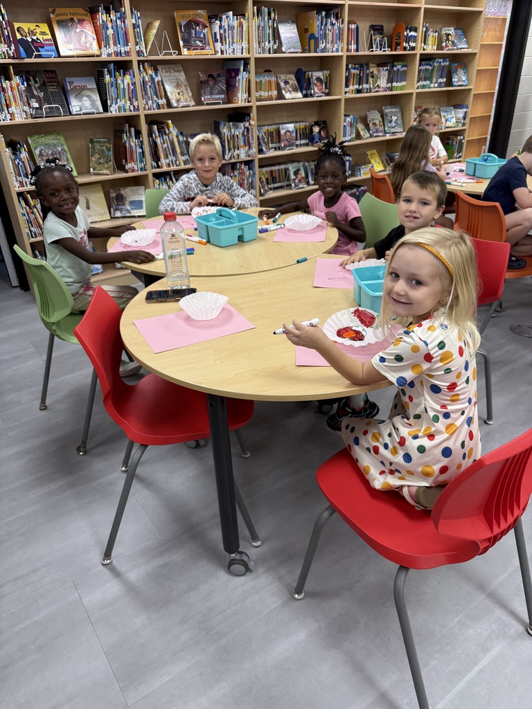 Miss Jodi Harper and Miss Saylor Odom’s class went to the Media Center for a Dot Day activity. Thanks Miss Layne and Miss Lauren for making it so much fun! 