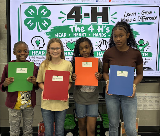 "🌟 Congratulations to our newly elected 4-H Officers! 🌟 We are excited to announce our 2026–2027 4-H officers: 💚 President: Dontate Rogers 💚 Vice-President: Clois Harrison 💚 Secretary: Maliyah Glenn 💚 Reporter: Ulyissia Carter We are proud of each of you for stepping up to serve and lead! We look forward to a fantastic year of leadership, service, learning, and fun! 🍀 Congratulations, officers! We know you will represent our 4-H club well! 🎉👏"