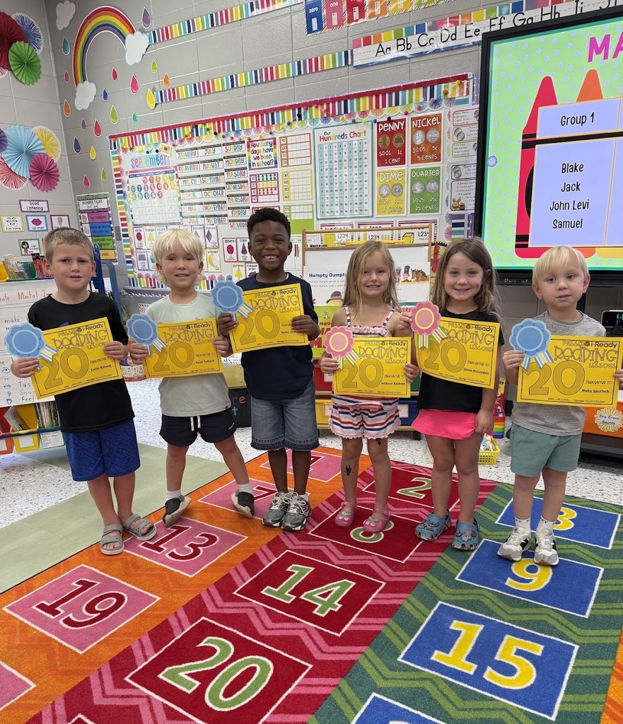 Miss Jodi Harper and Miss Saylor Odom would like to give a “SHOUT OUT” to Collin, Poult, Nylen, Addison, Chloe, and Blake for passing 20 Reading i-Ready lessons. Way to go boys and girls!!