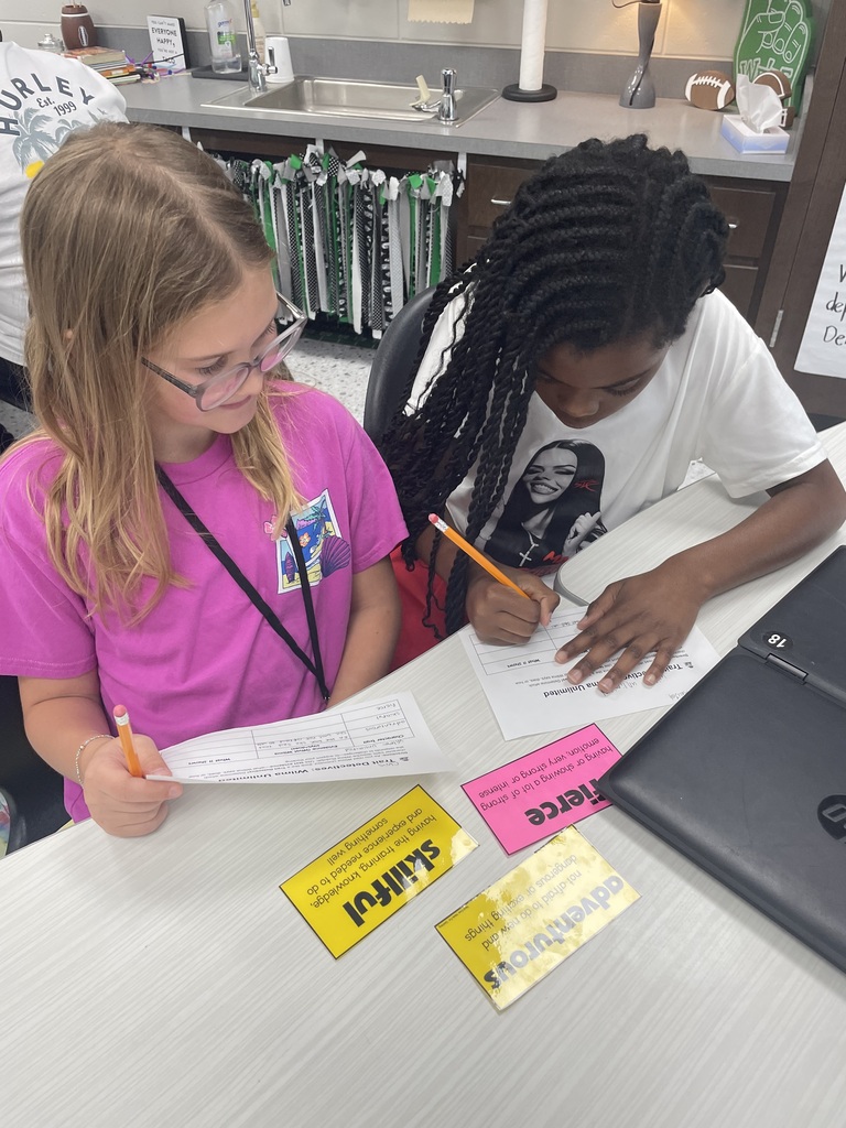 📚✨ Fifth Grade ELA in Action! ✨📚  Mrs. Croom’s fifth grade ELA classes have been working hard on analyzing character traits, conflicts, and relationships! Students are taking a closer look at characters’ actions and choices and using text evidence to support their claims and thinking. 🔍📖  They’re also putting all of these skills together to determine the theme of a story. By analyzing characters, their actions, challenges, and relationships—and supporting their ideas with evidence—students are discovering how the events of a story connect to a deeper message or lesson. 💡  We are so proud of the thoughtful readers and critical thinkers these students are becoming! 🌟📚  #FifthGradeELA #ReadingSkills #TextEvidence #CharacterAnalysis #FindingTheTheme #CriticalThinkers